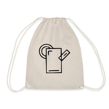 Plant drawing nature sketch black - Drawstring Bag - nature - Front