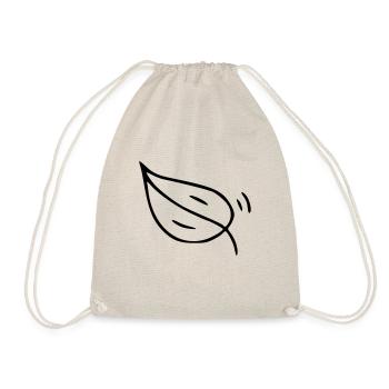 Plant drawing nature sketch black - Drawstring Bag - nature - Front