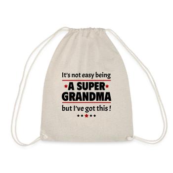 Pas facile d’être une super grand-mère - Sac de sport léger - nature - Devant