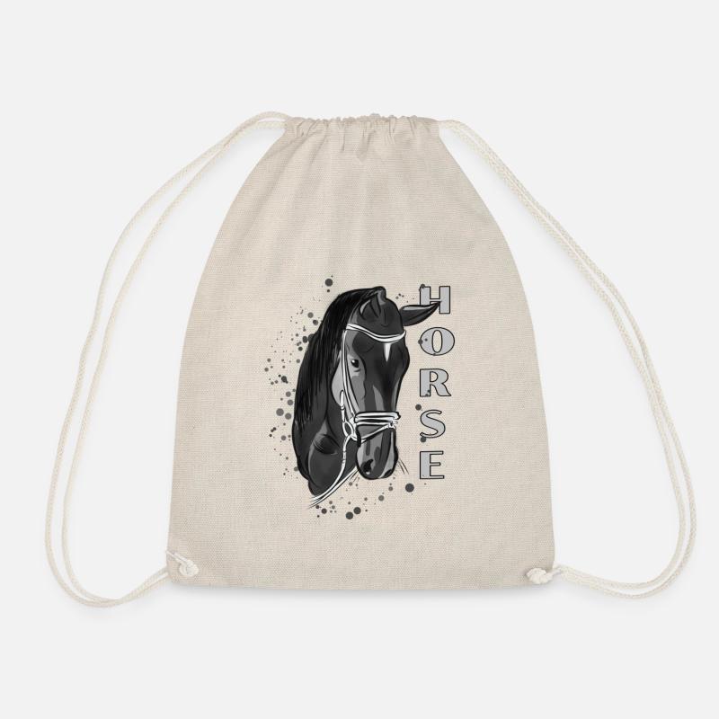 Horse - Pferd - Turnbeutel - Natur