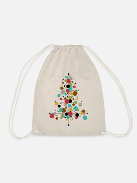 Merry Christmas Tree Mid century modern - Turnbeutel - Natur