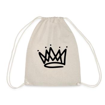 Emoji couronne couronnes croquis noir - Sac de sport léger - nature - Devant