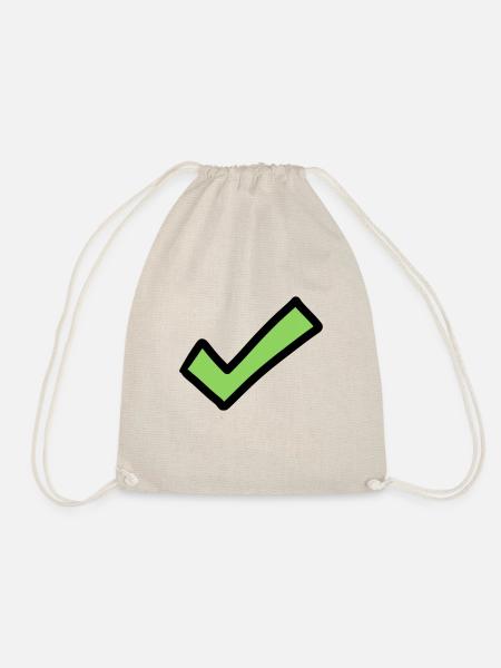 Hook Emoji Sketch Drawing Color - Drawstring Bag - nature