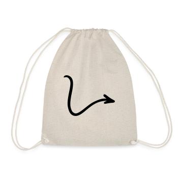 Flèche dessin croquis noir - Sac de sport léger - nature - Devant