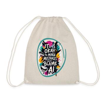 Schuld ist nur AI Design Merch - Turnbeutel - Natur - Vorne