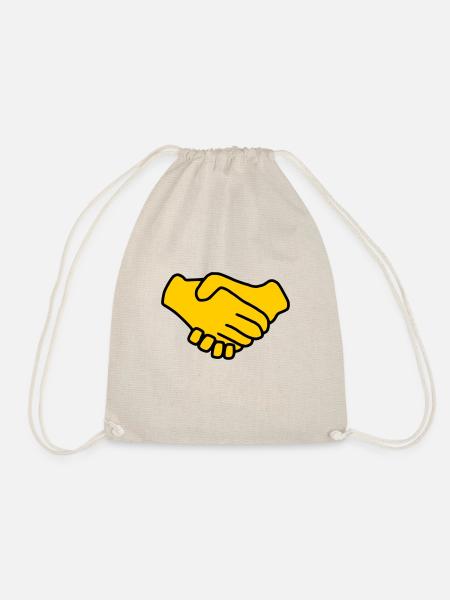 Emoji Hand Give Sketch Color - Drawstring Bag - nature