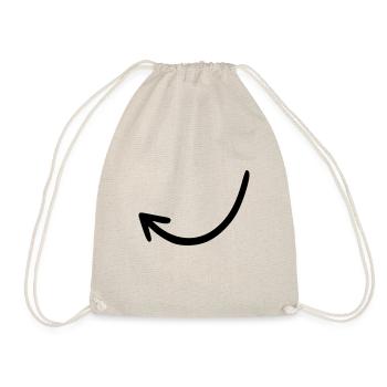 Flèche dessin croquis noir - Sac de sport léger - nature - Devant