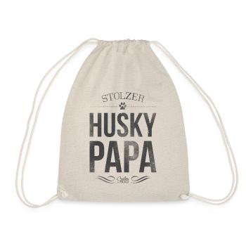 Stolzer Husky-Papa - Turnbeutel - Natur - Vorne