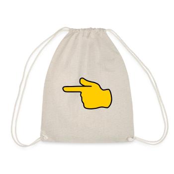 Emoji show left sketch color - Drawstring Bag - nature - Front