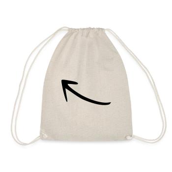Flèche dessin croquis noir - Sac de sport léger - nature - Devant