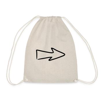 Flèche dessin croquis noir - Sac de sport léger - nature - Devant