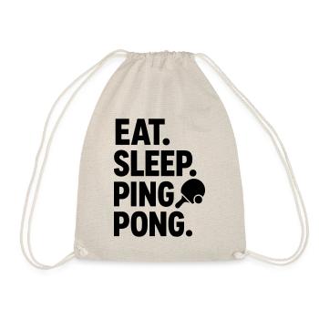 Tischtennis Ping Pong Ping-pong pingpong - Turnbeutel - Natur - Vorne