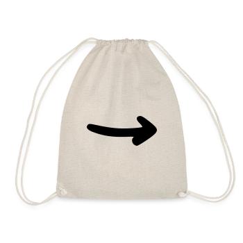 Flèche dessin croquis noir - Sac de sport léger - nature - Devant