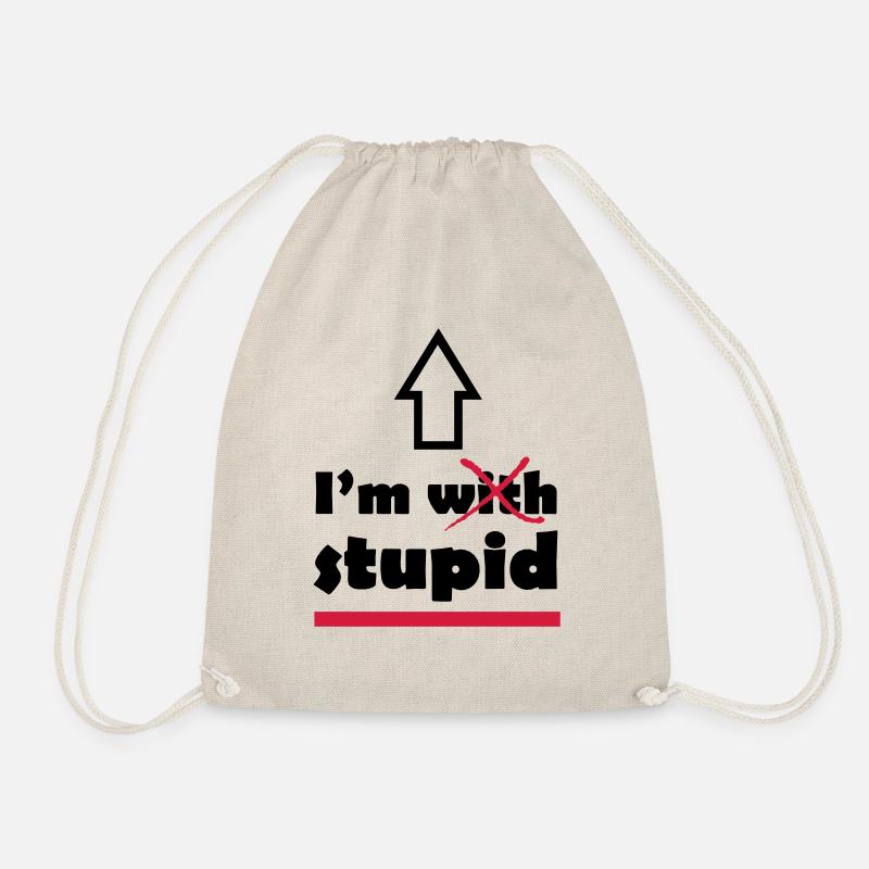 Je suis avec stupide - Sac de sport léger - nature