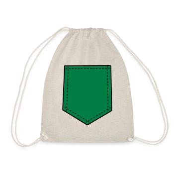 Brusttasche für T-Shirts (Farbauswahl) - Turnbeutel - Natur - Vorne