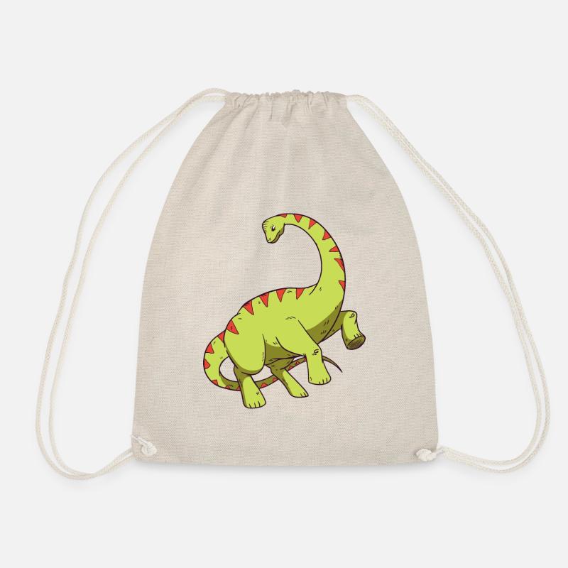 Apatosaurus long-necked dinosaur - Drawstring Bag - nature