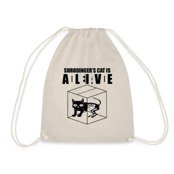 Schrödinger's cat Dead & Alive Student Physics - Drawstring Bag - nature - Front