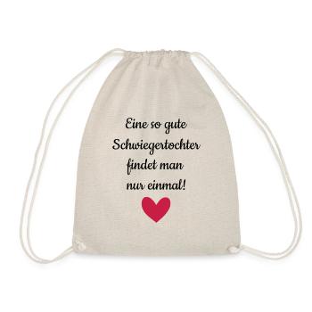 Beste Schwiegertochter Weihnachten Geburtstag Idee - Turnbeutel - Natur - Vorne