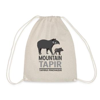 Mountain Tapir Animal Motif Tapir Family - Drawstring Bag - nature - Front