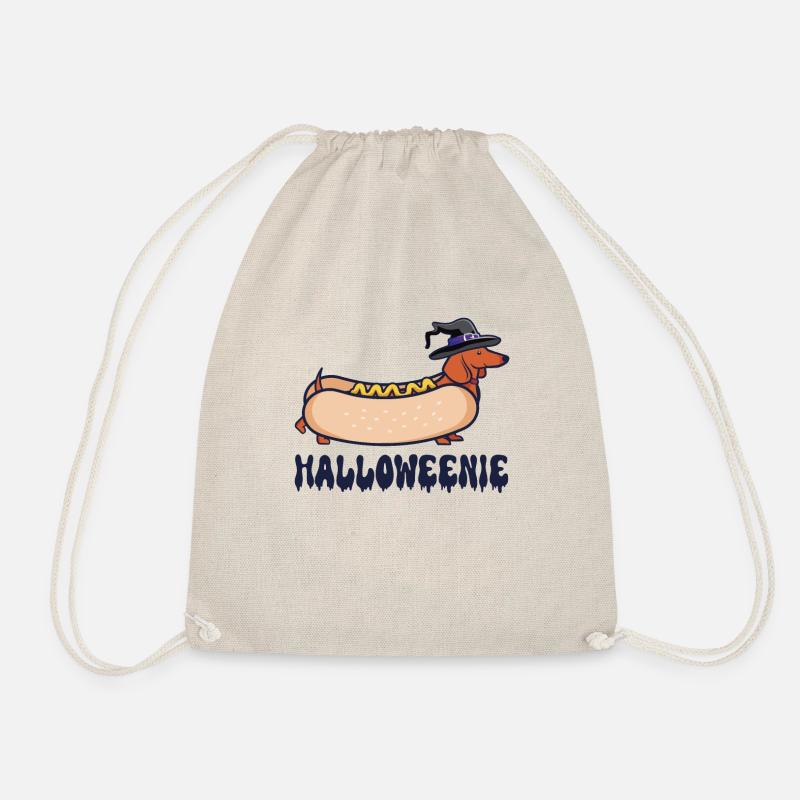 Lustige Halloween Wurst Hund Dackel Halloween - Turnbeutel - Natur