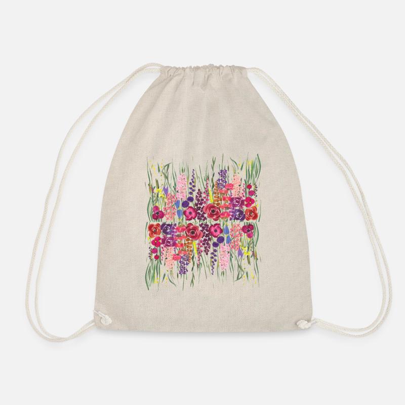 Bunte Wildblumen - Turnbeutel - Natur