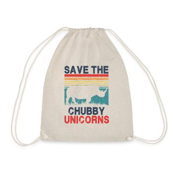 Save The Chubby Unicorns - Drawstring Bag - nature - Front