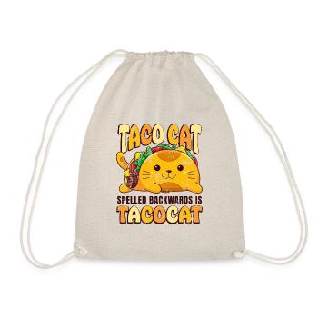 Taco Cat spelled Backwards is Tacocat Cinco de - Drawstring Bag - nature - Front
