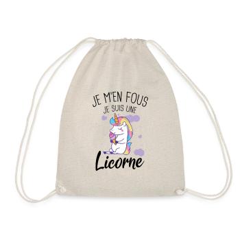 Humour Je M'en Fous Je Suis Une Licorne - Sac de sport léger - nature - Devant