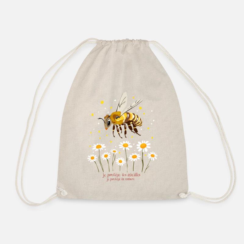je protége les abeilles - Sac de sport léger - nature