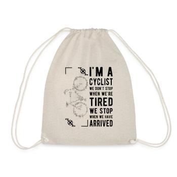 Je suis cycliste, on ne s’arrête pas quand on est fatigué - Sac de sport léger - nature - Devant