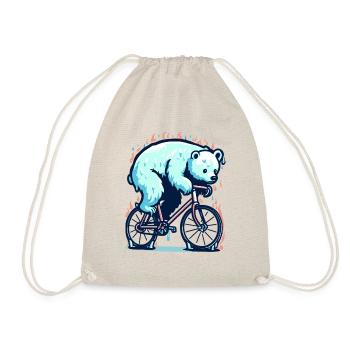 Ours polaire sur le vélo - Sac de sport léger - nature - Devant