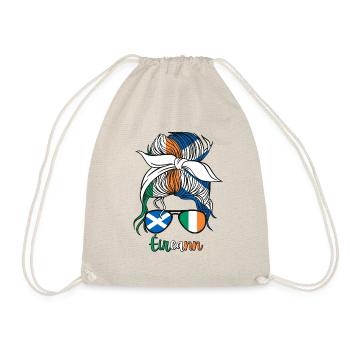 Éireann Half Scottish Half Irish Girl Ireland - Drawstring Bag - nature - Front