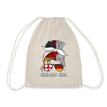 Half English Half German Girl Germany England - Drawstring Bag - nature - Front