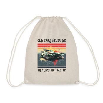 Old cars never die, they just get faster - Drawstring Bag - nature - Front