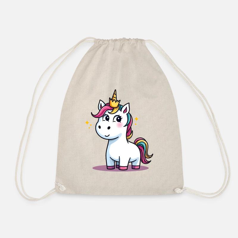 Einhorn Traumlandschaft Glitzerkrone - Turnbeutel - Natur