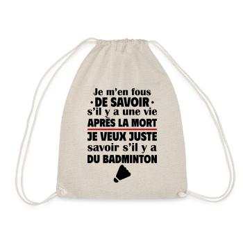 Je veux juste savoir si badminton, cadeau de noël - Sac de sport léger - nature - Devant