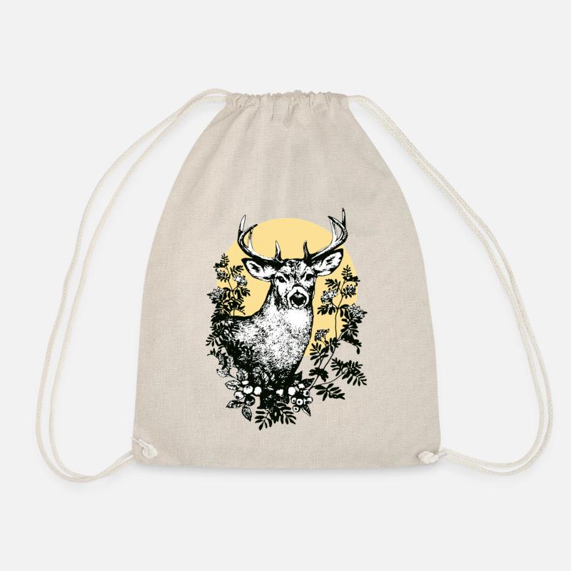 DEER - Drawstring Bag - nature