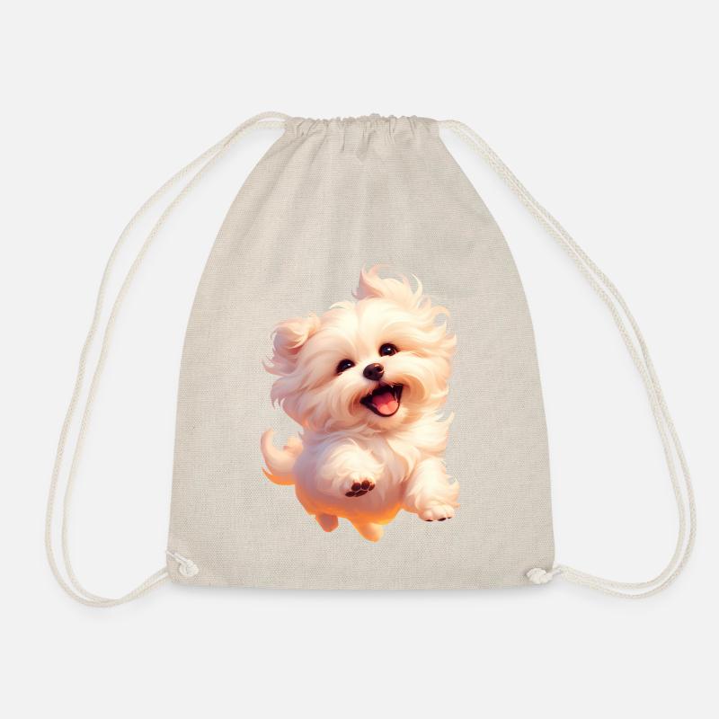 🐾 Malteser Welpe 3 🐾 - Turnbeutel - Natur