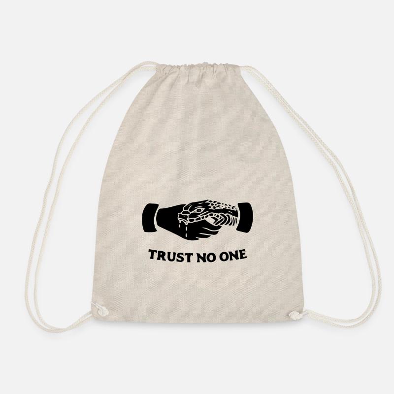 Trust No One Schlange Geschenk Idee - Turnbeutel - Natur