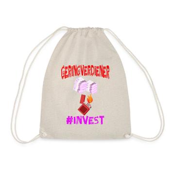 Geld Motivation Profit Gewinn Performance Rendite - Turnbeutel - Natur - Vorne