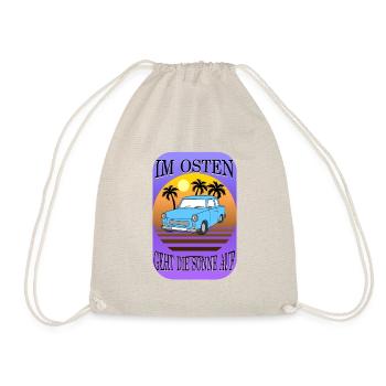 Osten Ossi DDR Ost stolz Trabi Geschenk Nostalgie - Turnbeutel - Natur - Vorne