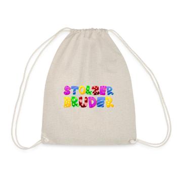 Baby Eltern Kind Geschenk Bruder Geburt Mama Papa - Turnbeutel - Natur - Vorne