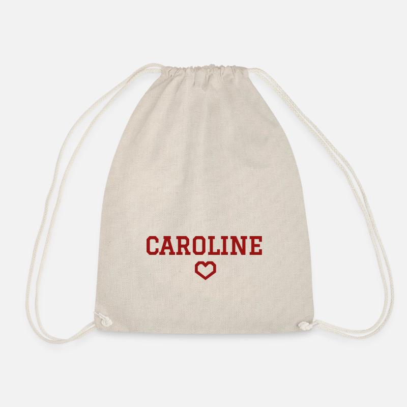 Caroline Heart - Drawstring Bag - nature