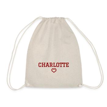 Charlotte Heart - Drawstring Bag - nature - Front
