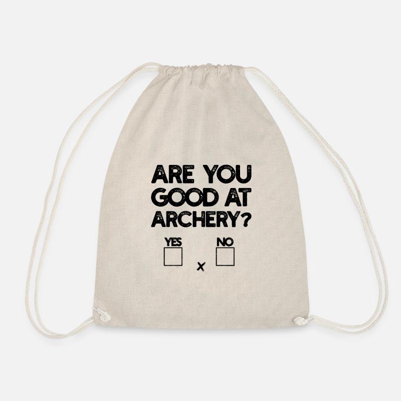 Are You Good At Archery Funny Saying - Drawstring Bag - nature