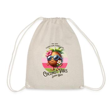 Coconut Vibes Sunny Days - Turnbeutel - Natur - Vorne
