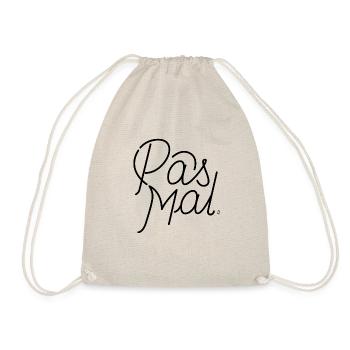 Pas mal - coeur typographique logo humour texte - Sac de sport léger - nature - Devant