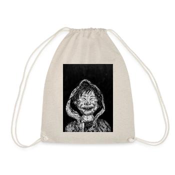 « Smile » - Dessin (Noir et Blanc) - Sac de sport léger - nature - Devant