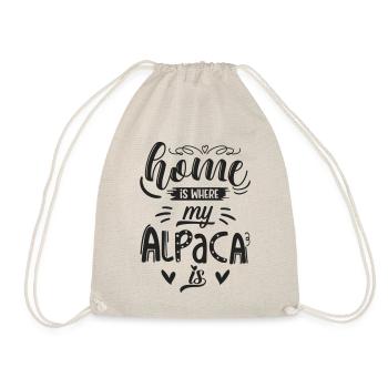 La maison est l’endroit où se trouve mon alpaga - Sac de sport léger - nature - Devant