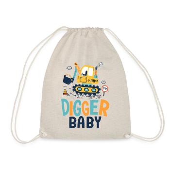 baby digger naissance bébé, papa chantier - Sac de sport léger - nature - Devant
